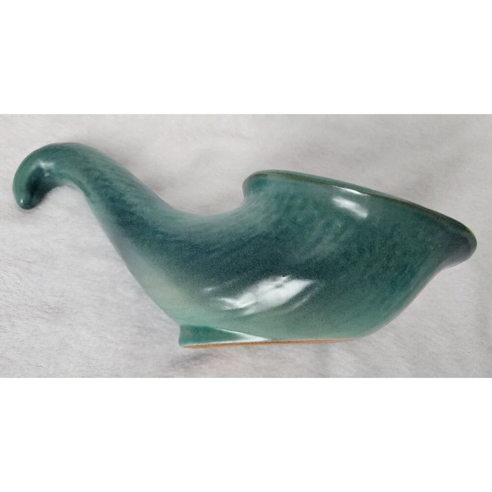 Frankoma Pottery ~ Beautiful Blue Cornucopia Horn
